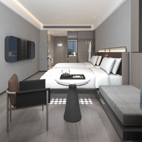 Meubles de chambre à coucher d'hôtel cinq étoiles, panneaux en bois massif modernes de marque JINYU, écologiques, durables, personnalisés, directement de l'usine
