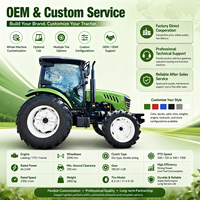 Tracteur agricole certifié CE FULCORE, moteur diesel 4 cylindres, fonctionnement à changement de vitesse pour la culture