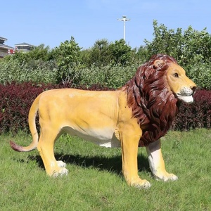 Estatua <span class=keywords><strong>De</strong></span> León <span class=keywords><strong>de</strong></span> fibra <span class=keywords><strong>de</strong></span> vidrio grande para decoración <span class=keywords><strong>de</strong></span> parque, escultura <span class=keywords><strong>de</strong></span> animal salvaje <span class=keywords><strong>de</strong></span> resina a la venta - Product Image 1