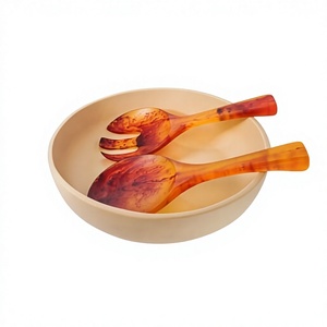 New Arrival Resin <b>Bowl</b> & <b>Salad</b> <b>Server</b> Set Tableware Serve Dinner & <b>Salad</b> Mixing <b>Bowl</b> Elegant Modern Home Hotel Kitchenware Use - Product Image 1