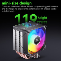 SNOWMAN 6 caloduc 9cm 180W CPU refroidisseurs d'air CPU dissipateur de chaleur avec PWM 4 broches FRGB ventilateur à tour unique radiateur de refroidissement-noir