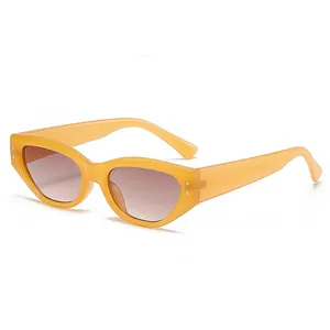 XA13049个性小猫眼太阳镜墨镜女2022自由式时尚太阳镜棕褐色镜片gafas