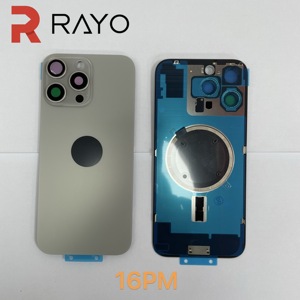 <span class=keywords><strong>Remplacement</strong></span> de la <span class=keywords><strong>vitre</strong></span> arrière RAYO OEM pour <span class=keywords><strong>iPhone</strong></span> 16 Plus 16 Pro Max, verre arrière avec cadre, plaque métallique et anneau magnétique - Product Image 1
