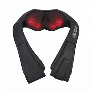 Caliente eléctrico Shiatsu cuello calefacción amasado golpeando masajeador cuello masajeador dispositivo con calor espalda cuello hombro masajeador