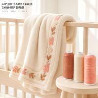 Fil à broder en nylon Snowflake 36S 2 plis 1500m 265 couleurs, chenille fine pour point de chaînette, vente en gros
