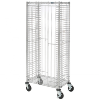 Chariot de plateau ESD à quatre roues en acier au carbone chromé de haute qualité, camions de stockage de plateau PCB à charge latérale antistatique
