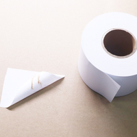 Étiquette adhésive thermique imperméable continue Kinmit sans support, blanche, 4"x6", rouleau de papier