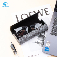 Étui à lunettes fait main en cuir PU, fabrication directe d'usine, logo personnalisé, vente en gros, boîte d'emballage pour lunettes
