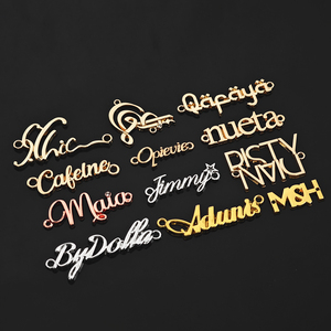 Étiquette métallique personnalisée <span class=keywords><strong>en</strong></span> alliage de zinc pour vêtements, abayas, chemises, sacs, chapeaux, logo de marque, étiquette de marque personnalisée pour hijab - Product Image 1