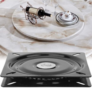 360 Degree Rotation <b>Tables</b> Chairs <b>Swivel</b> Plate Black Steel Ball Bearings Bar Stool Lazy Susan Turntable Plate - Product Image 6