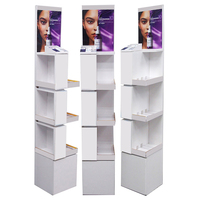 Présentoir cosmétique sur pied en acrylique pour rouges à lèvres, personnalisé par l'usine OEM, portable pour magasin de cosmétiques