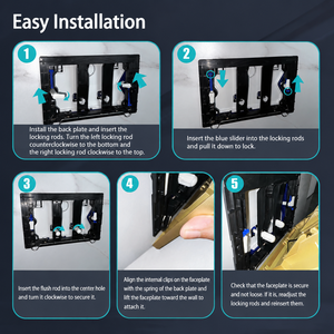 Panel de accionamiento de descarga con botón de descarga dual, repuesto compatible con Geberit Sigma UP300 UP320 para cisterna de inodoro y luz de baño - Product Image 4
