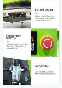 Imprimante manuelle à plat avec cylindre pneumatique à double piston 80*100 pour vêtements Presse à chaud pneumatique neuve - Product Image 6