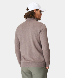 Pull de Golf Décontracté Personnalisé à Manches Longues et Col Montant Zippé 1/4 Marron - Product Image 4