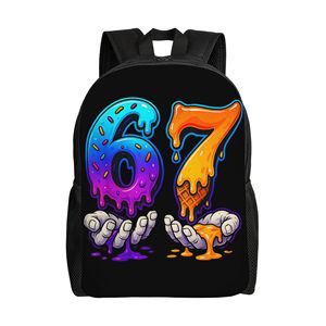 Ba lô thời trang đường phố in hình kem donut chảy, phong cách Pop Art Graffiti, dành cho nam thiếu niên, nhà cung cấp bán buôn, giao hàng tận nơi. - Product Image 1