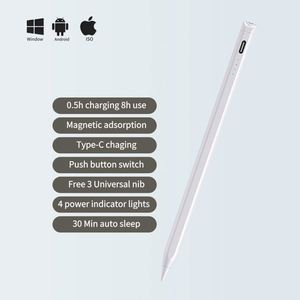Botón pulsador universal con atracción magnética y punta reemplazable para iPad Pencil, compatible con pantallas táctiles iOS/Android, de aluminio. - Product Image 6