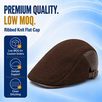 Casquette plate marron chocolat foncé avec panneau latéral intégré, surpiqûres ton sur ton, sangle réglable avec boucle, unisexe, polyester/coton, printemps