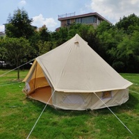 Mewah Glamping 3M 4M 5M 6M Katun Kanvas Tenda untuk Berkemah Di Luar Ruangan