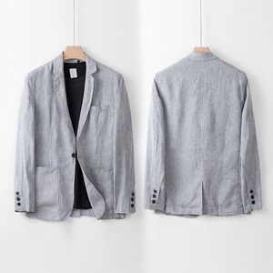 Completo Estivo da <span class=keywords><strong>Uomo</strong></span> Traspirante Impermeabile Antivento Casual Business 2 Pezzi in Cotone e <span class=keywords><strong>Lino</strong></span> Vestibilità Comoda Giacca e Top Sehe - Product Image 5