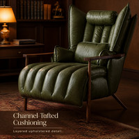 Fauteuil impérial minimaliste italien, canapé simple en cuir de luxe rétro, design imprimé tigre, salon en bois