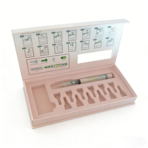 Recyclable Rigid Paperboard Packaging <b>Box</b> Gold Foil UV Coating Magnetic Closure for Reusable Dosing <b>Pen</b> - Product Image 2