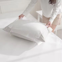 Taie d'oreiller jetable en tissu pour voyage, housse d'oreiller pour hôtel