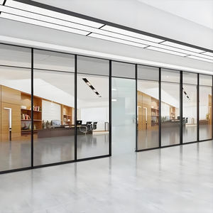 <span class=keywords><strong>Cloison</strong></span> en aluminium et verre avec porte traversante pour bureau, salle de réunion, salle de conférence et bâtiment commercial - Product Image 1