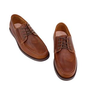 Mocassins en <span class=keywords><strong>cuir</strong></span> de cheval pour hommes, chaussures en dentelle décontractées, mocassins <span class=keywords><strong>bateau</strong></span>, vente en gros, usine chinoise - Product Image 1