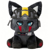 Support Dropshipping Vente en gros en gros de jouets en peluche Call Duty Konig Meow Cat, figurines de personnages de jeu Fan Art, poupées en peluche, logo personnalisé, OEM, maille