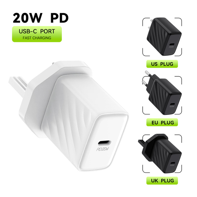 Best Selling 2025 20W PD 3.0 USB Type-C Fast Charger FCC Certified Electric 5v/3a for and Laptop