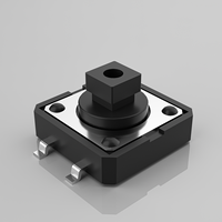 Interrupteur Tactile de Haute Qualité 12x12, Bouton Poussoir 3P 12x12x7.3mm, Interrupteur Tactile SMD pour Jouets
