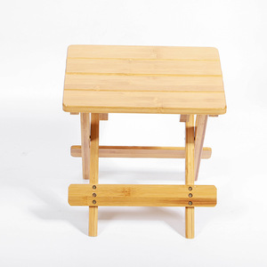 <b>Bamboo</b> Folding <b>Stool</b> 25x22x20.5cm Portable Outdoor Fishing Chair - Product Image 5