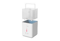 Humidificateur d'air minimaliste 2,5 L en PP sûr pour huiles essentielles, réservoir d'eau détachable, diffuseur d'arômes ultrasonique silencieux, lumière douce