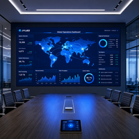 Mur vidéo LED COB à pas fin P1.25 pour intérieur, 3840Hz, service frontal, affichage pour salle de conférence et salle de réunion, 600x337.5mm