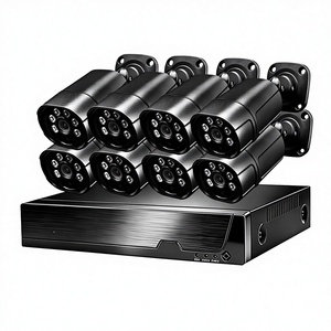 Kit <span class=keywords><strong>NVR</strong></span> Poe <span class=keywords><strong>8CH</strong></span> 4K com Câmera <span class=keywords><strong>IP</strong></span> Bullet Preta à Prova d'Água de 8MP, Sistema de Vigilância CCTV com Gravação de Áudio - Product Image 1