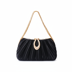 Bolsos de Mano Tipo Clutch para Fiesta, Brillantes con Pedrería, Bolsos de Mano a Rayas para Mujer, para Bodas, Damas de Honor, Cenas, con Cadena para el Hombro - Product Image 1