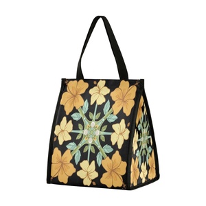 Aloha Hawaii Hibiscus Quilt Flower Adult Work School Thermal Insulated Custom Print Lunch Bags for Women - Product Image 1