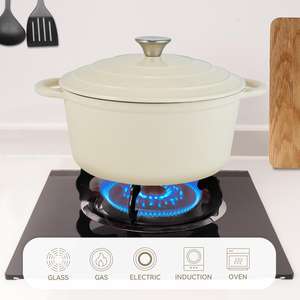 Olla de hierro fundido para sabrosas carnes estofadas y sopas conduce uniformemente el tiempo de calor y el ahorro de complicaciones - Product Image 4