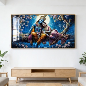 Peinture murale islamique personnalisée de luxe en gros, impression HD, décoration murale pour salon, art mural en porcelaine de cristal - Product Image 2