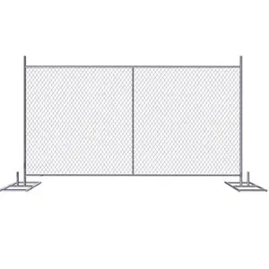 6 x 12ft Chain Link temporary Fence galvanized wire mesh temporary construction fence panels
