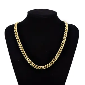 Keiyue corrente masculina colar, venda direta, presente de noivado, cobre banhado a ouro, joia