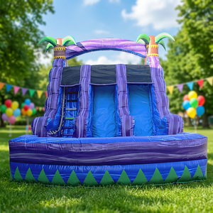 Tobogán Inflable de Agua WINSUN, Comercial, para Exteriores, de PVC, Color Morado, con Diseño de Ondas, para Parques Acuáticos y Centros Comerciales - Product Image 1