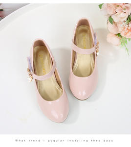 118 Nouveau design de haute qualité pour enfants Dernière plate-forme Chaussures habillées en caoutchouc pour enfants Chaussures à talons hauts pour filles - Product Image 6