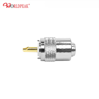 Cable coaxial de 50ohm, adaptador Rf, conector UHF/PL259, conector macho, crimpado para Cable RG58/R195/R200/WDFR300/WDFR400/R600
