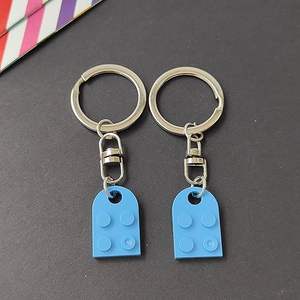 <span class=keywords><strong>Porte</strong></span>-clés en forme de cœur assorti pour couple, cadeau pour petit ami, petite amie, Noël, Saint-Valentin, ensemble pour elle et lui, compatible avec <span class=keywords><strong>Lego</strong></span> - Product Image 5