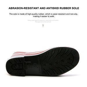 Bottes <span class=keywords><strong>de</strong></span> pluie en plastique PVC pour femmes Protection du travail Portable en acier épais imperméable à l'eau chaussures résistantes travail <span class=keywords><strong>de</strong></span> jardin en plein air - Product Image 5