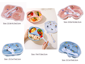 Çocuklar İçin Beslenme Kutusu, Bento PP Plastik Beslenme Kutuları Seti, Okul İçin Sandviç Yiyecek Kabı - Product Image 6