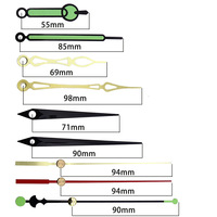 Aiguilles d'horloge analogiques en métal style Seiko en stock avec fonction lumineuse, design moderne et minimaliste pour accessoires de bricolage d'horloge murale