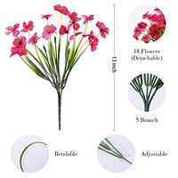 Buket Bunga Violet Buatan Multi-warna Lintas Batas - Cetakan Injeksi untuk Taman Luar & Dalam Ruangan serta Beranda