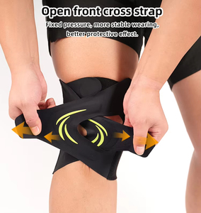 <span class=keywords><strong>Genouillère</strong></span> de soutien avec logo OEM, réglable, respirante, soulagement de la douleur, stabilisateurs latéraux <span class=keywords><strong>pour</strong></span> le sport, la course et l'entraînement - Product Image 2